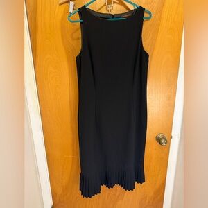 Bandolino Black Midi Dress with Fringe Hem